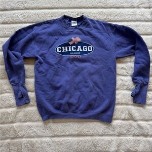Chicago Illinois Blue Crewneck